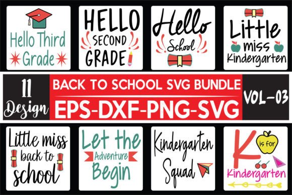 11 Back to School SVG Bundle