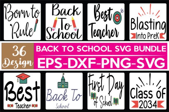 36 Back to School SVG Bundle