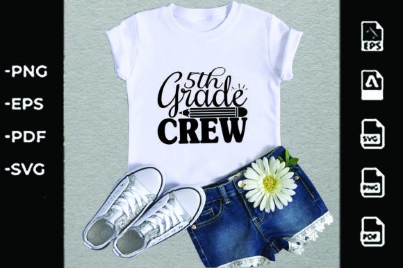 Back to School Svg Design, 5th Grade Life Graphics