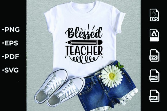 Back to School Svg Design, Blessed Teacher