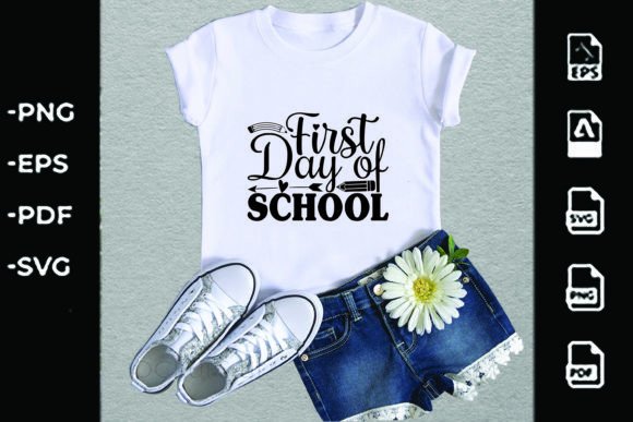 Back to School Svg Design, First Day of S Graphics