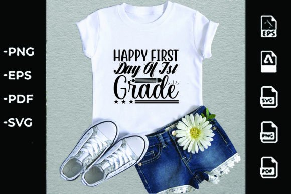 Back to School Svg Design, Happy First Day