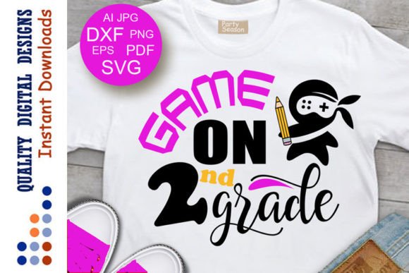 Game on 2nd Grade Back to School Gamer Graphics
