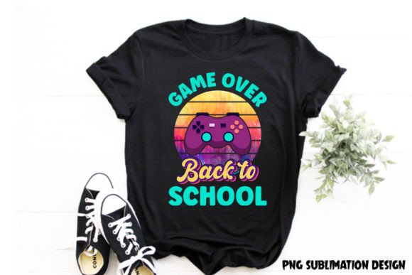 Game Over Back to School T-shirt PNG