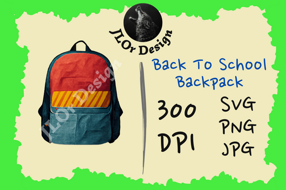 Three Color Backpack – Back to School Graphics